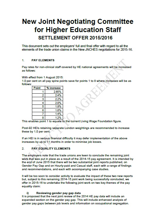 Employers full and final settlement offer 2015-16 cover picture and link